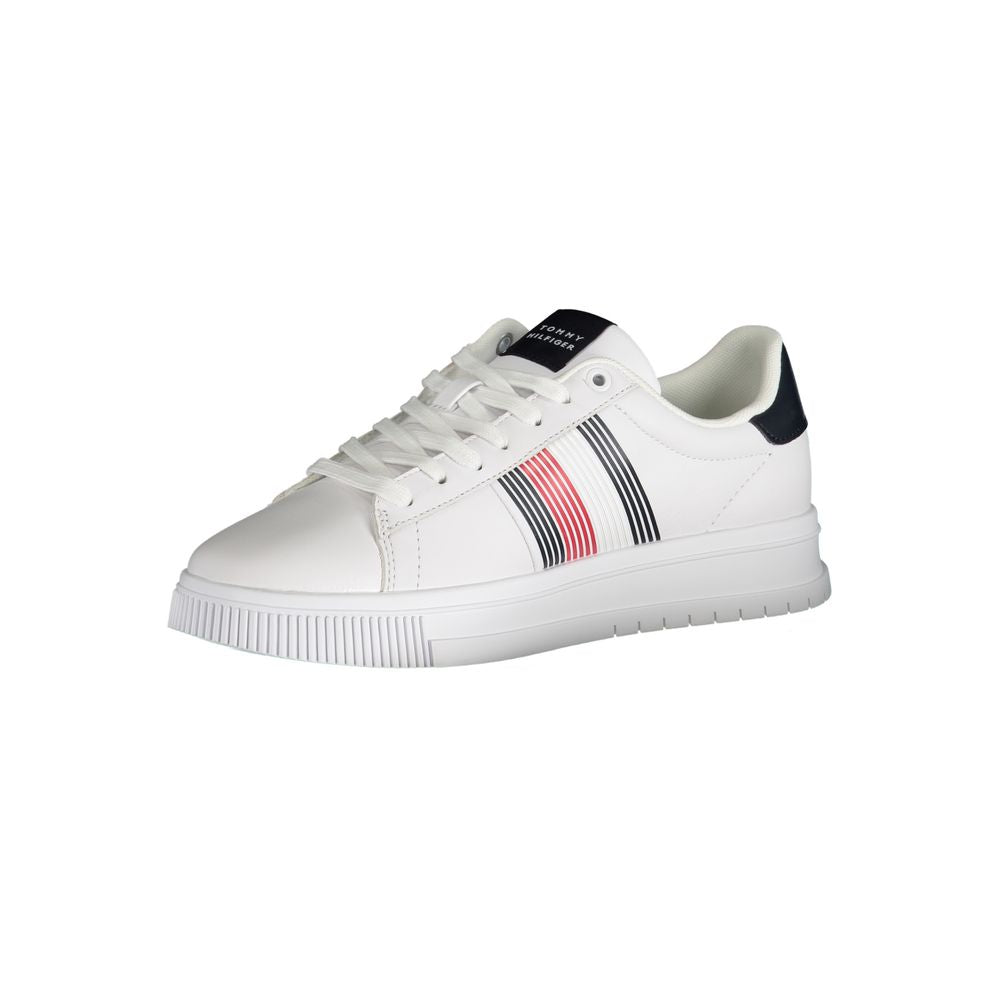 Tommy Hilfiger White Polyurethane Men Sneaker - Luxe Marca