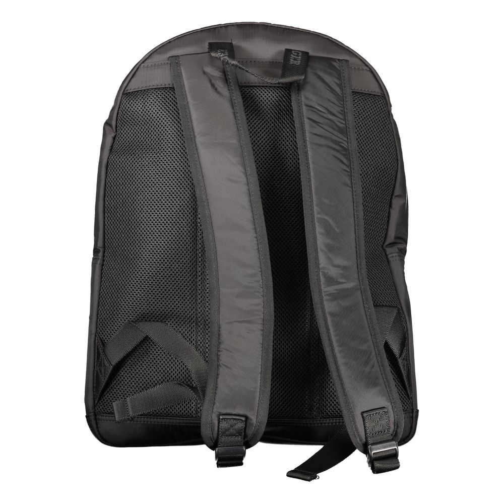 Tommy Hilfiger Black Polyurethane Men Backpack - Luxe Marca