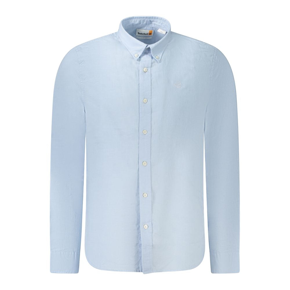 Timberland Azzurro Linen Men's Shirt - Luxe Marca
