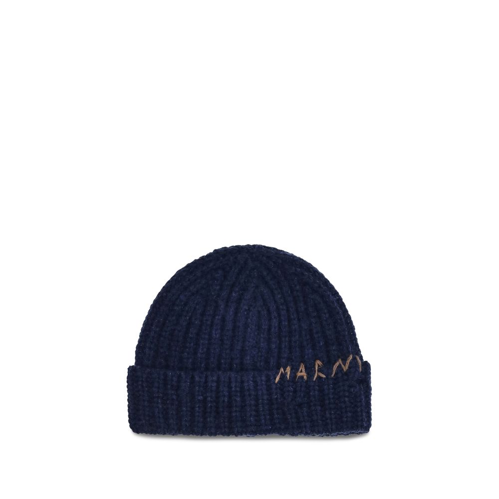 Marni Blue Wool Beanie
