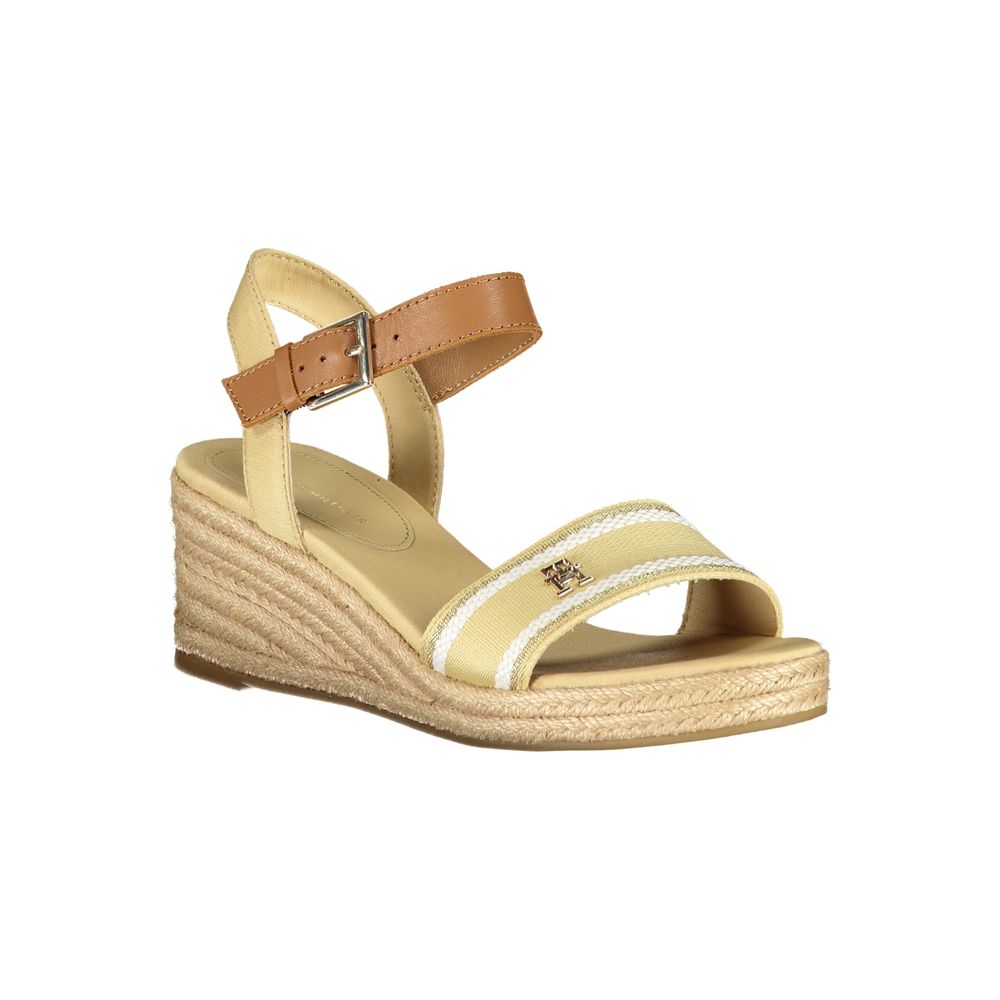 Tommy Hilfiger Beige Polyester Women Sandal - Luxe Marca