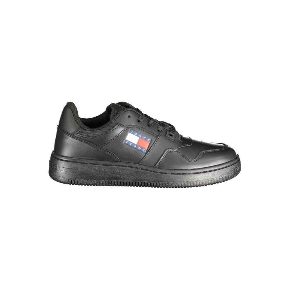 Tommy Hilfiger Black Leather Women Sneaker - Luxe Marca