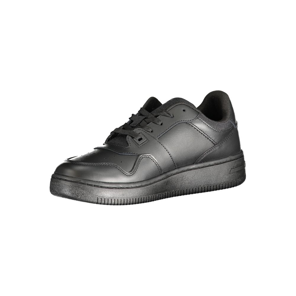 Tommy Hilfiger Black Leather Women Sneaker - Luxe Marca