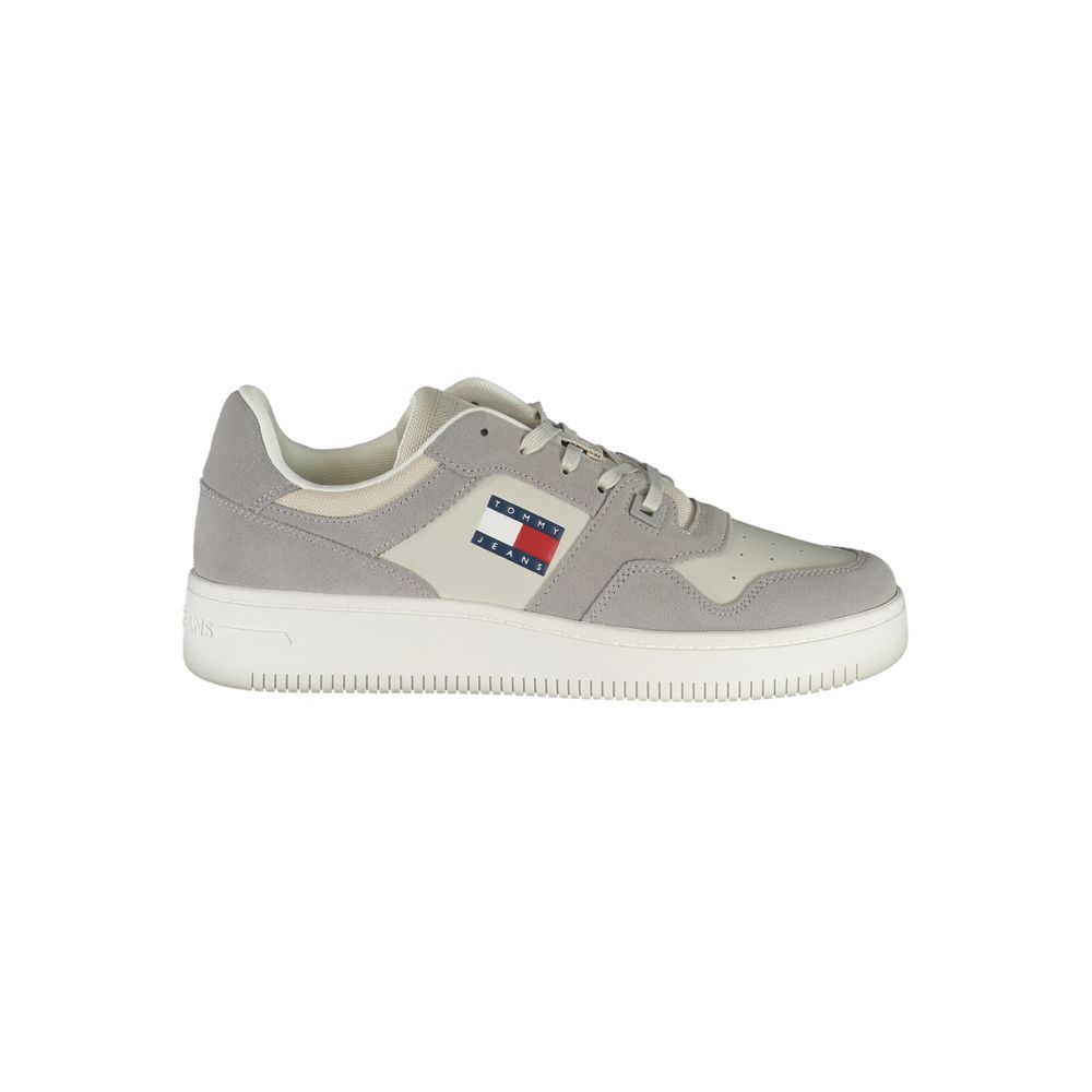 Tommy Hilfiger Grigio Pelle Men Sneaker - Luxe Marca