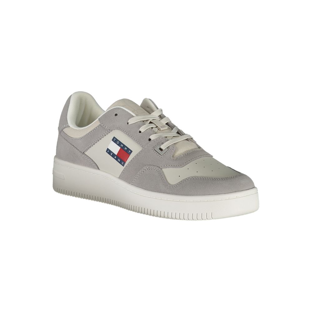 Tommy Hilfiger Grigio Pelle Men Sneaker - Luxe Marca