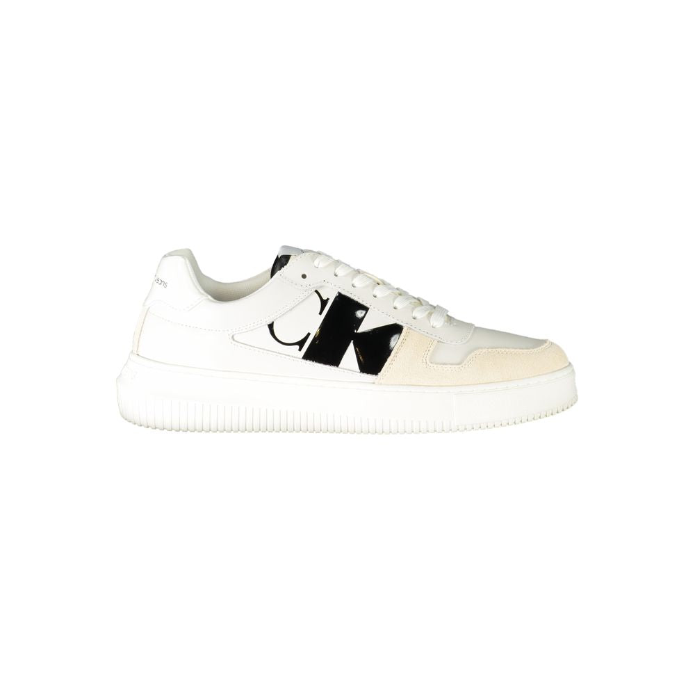 Calvin Klein Bianco Leather Men Sneaker - Luxe Marca