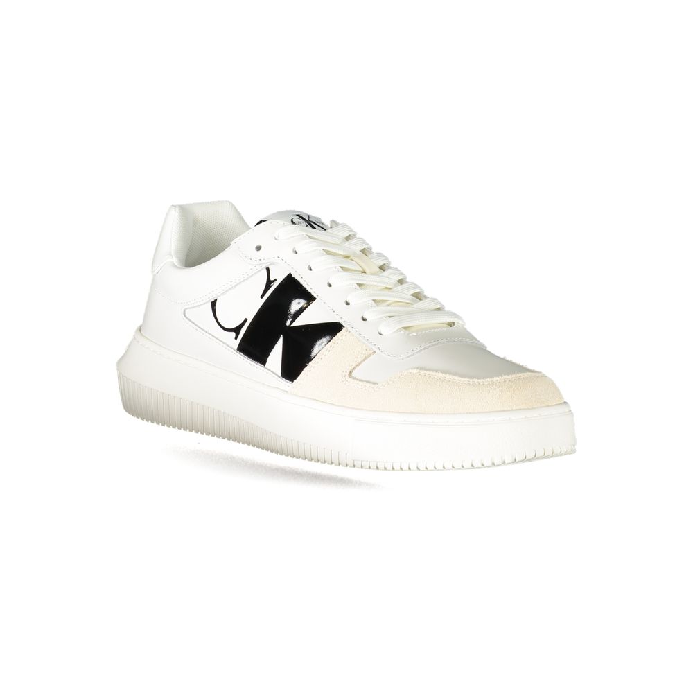 Calvin Klein Bianco Leather Men Sneaker - Luxe Marca
