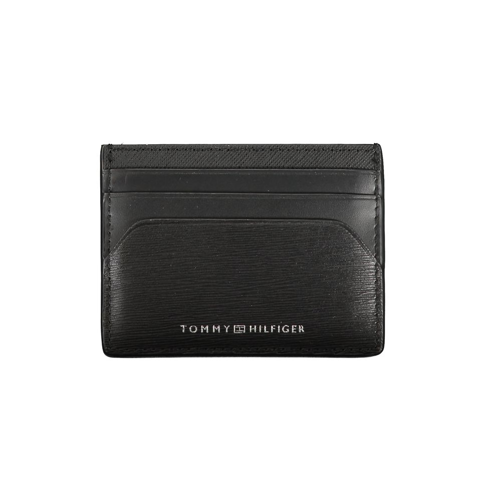Tommy Hilfiger Black Leather Men Wallet - Luxe Marca