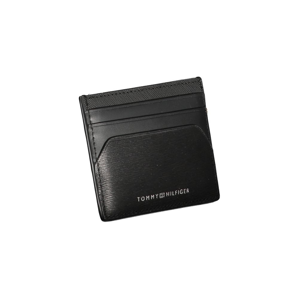 Tommy Hilfiger Black Leather Men Wallet - Luxe Marca