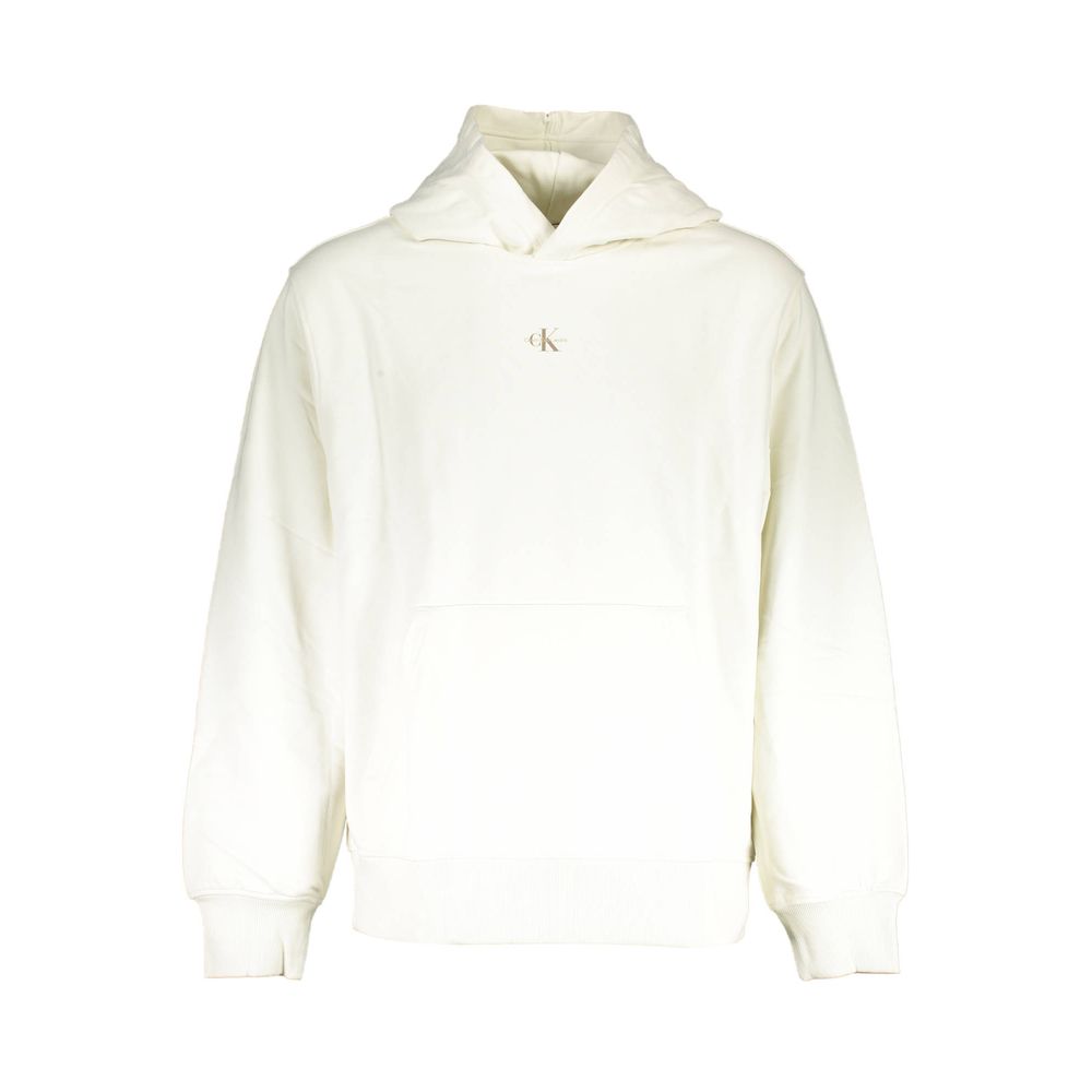 Calvin Klein White Cotton Men's Sweatshirt - Luxe Marca