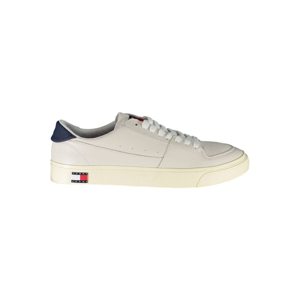 Tommy Hilfiger White Leather Men Sneaker - Luxe Marca