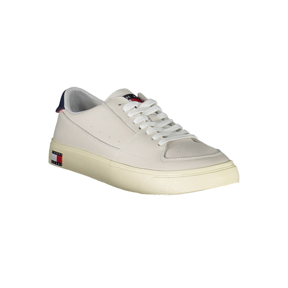 Tommy Hilfiger White Leather Men Sneaker - Luxe Marca