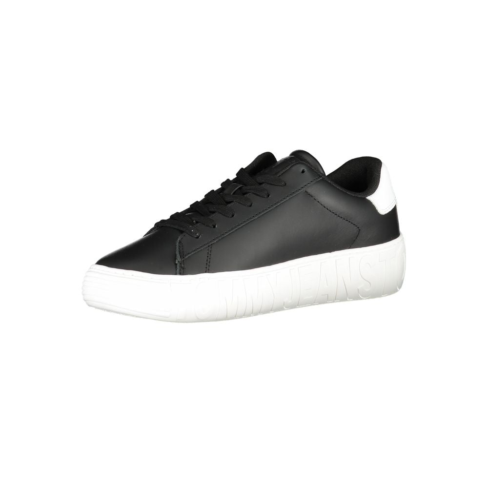 Tommy Hilfiger Black Polyurethane Men Sneaker - Luxe Marca