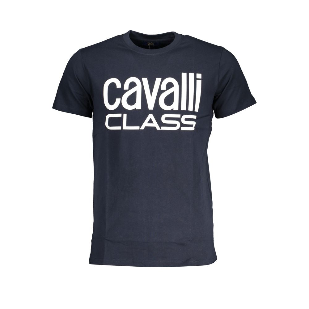 Cavalli Class Blu Cotton Men T-Shirt