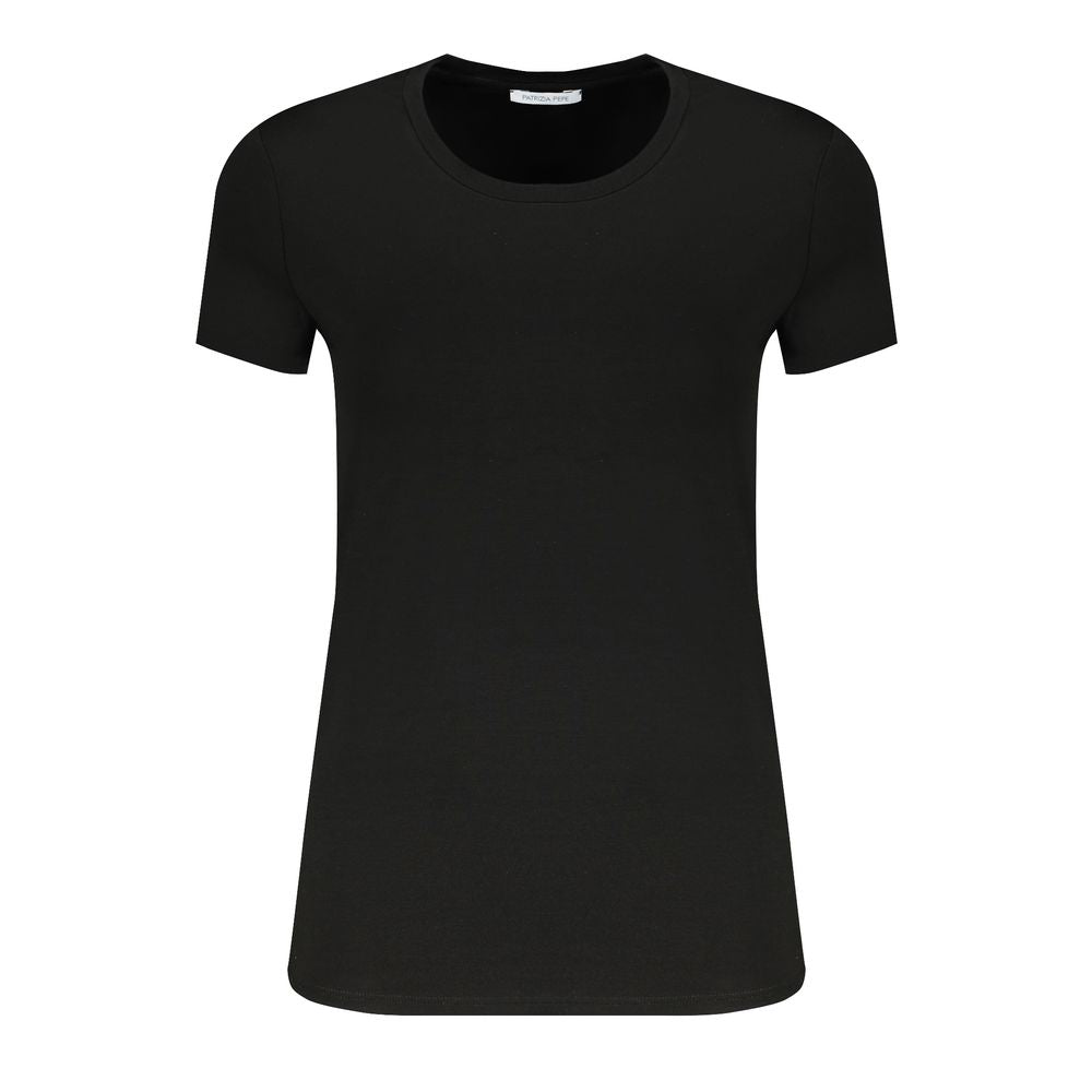 Patrizia Pepe Black Organic Cotton Women T-Shirt