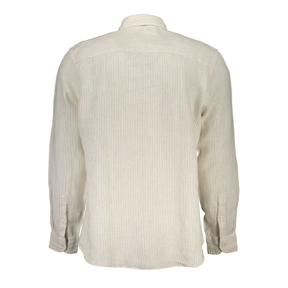 North Sails Beige Linen Men's Shirt - Luxe Marca