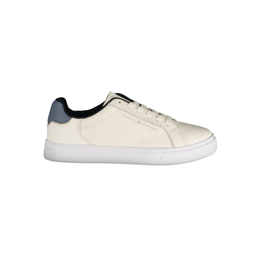 Tommy Hilfiger Beige Leather Women Sneaker - Luxe Marca