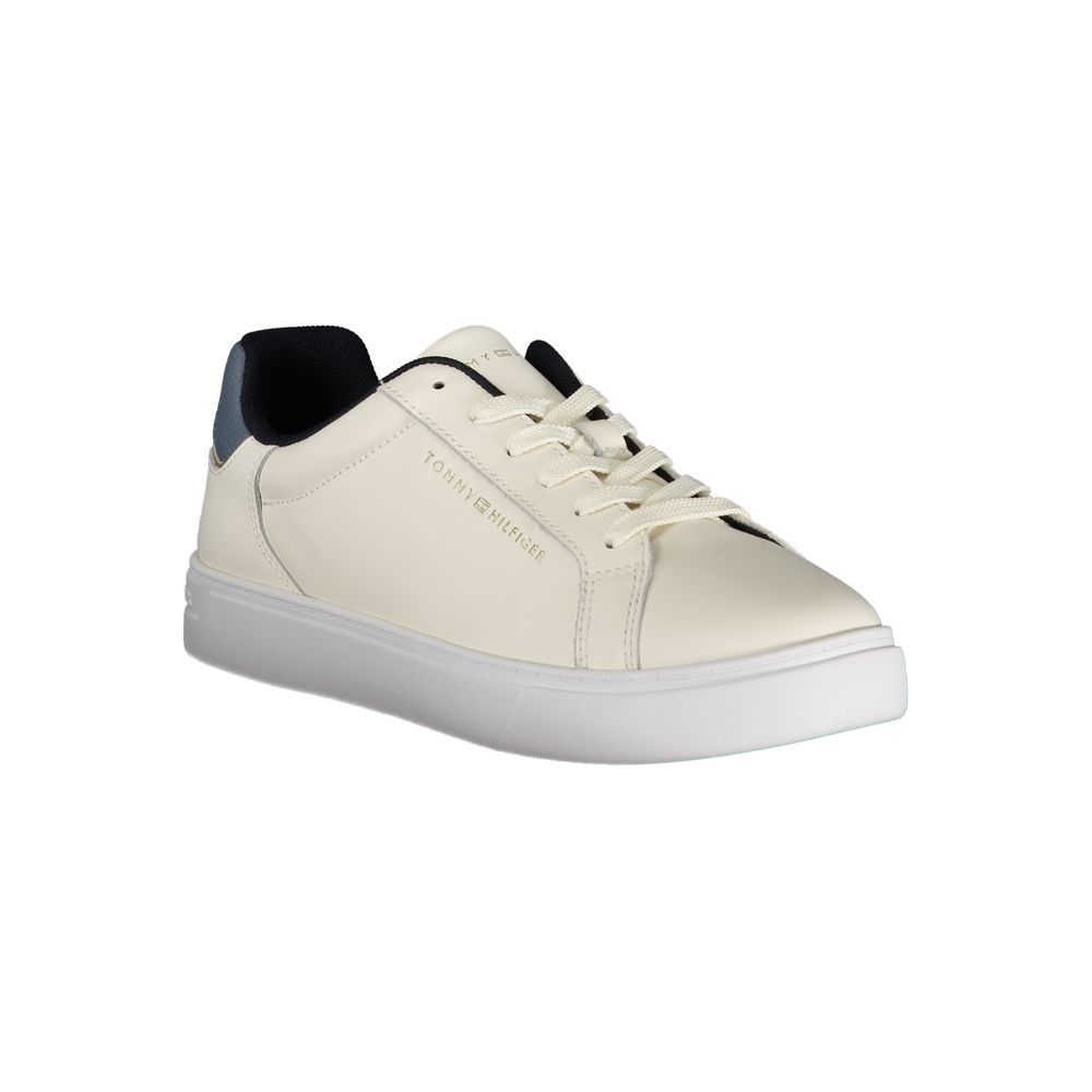 Tommy Hilfiger Beige Leather Women Sneaker - Luxe Marca