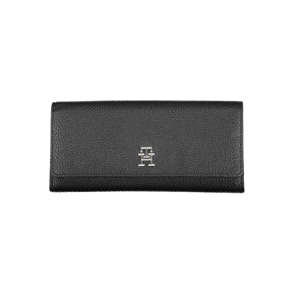 Tommy Hilfiger Black Polyurethane Women Wallet - Luxe Marca