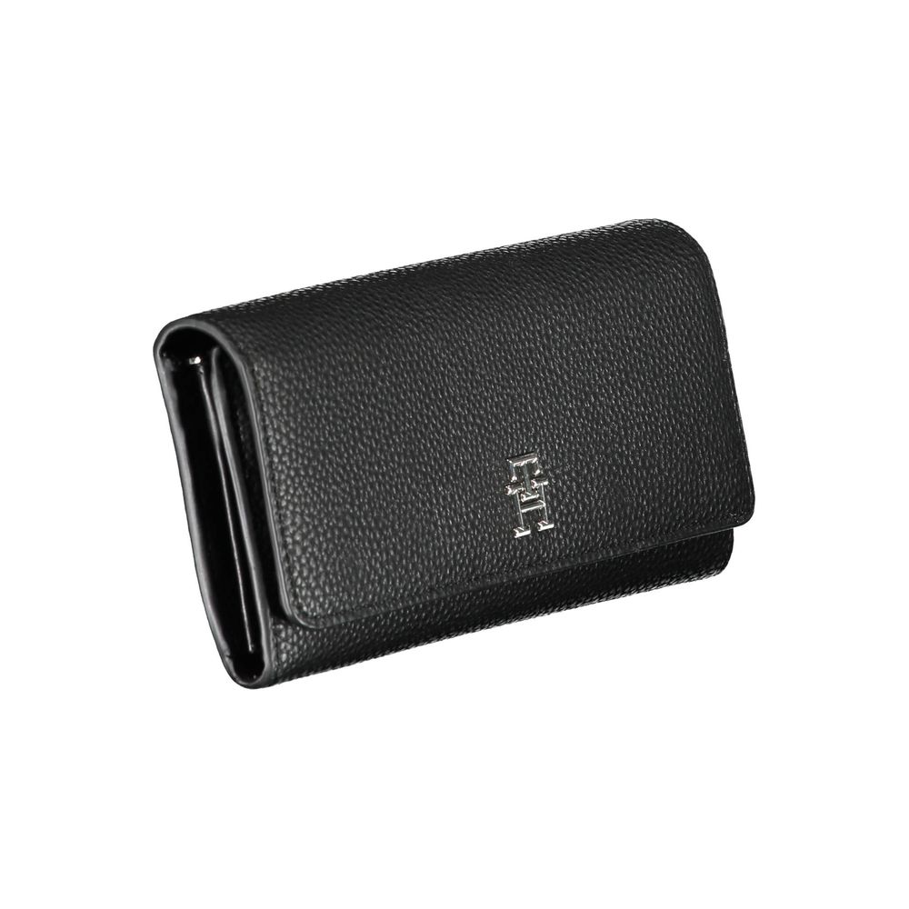 Tommy Hilfiger Black Polyurethane Women Wallet - Luxe Marca