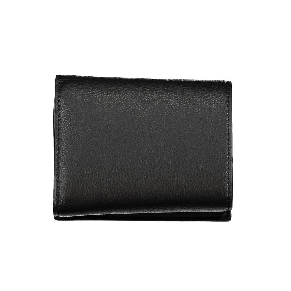 Tommy Hilfiger Black Polyurethane Women Wallet - Luxe Marca