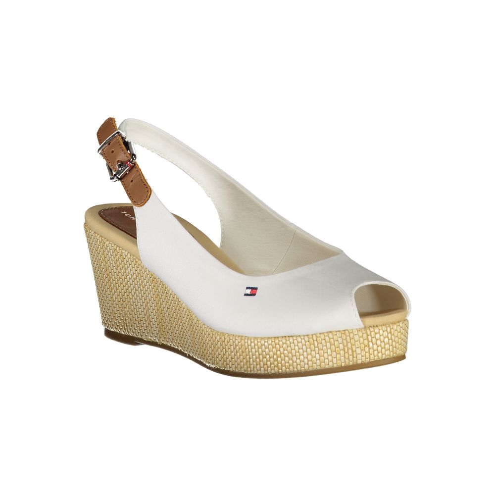 Tommy Hilfiger White Polyester Women Sandal - Luxe Marca