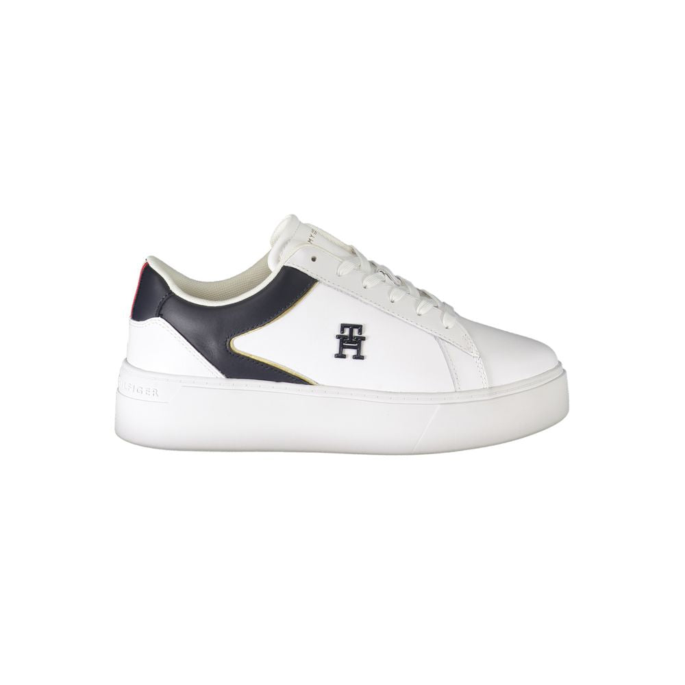 Tommy Hilfiger Bianco Polyurethane Women Sneaker - Luxe Marca