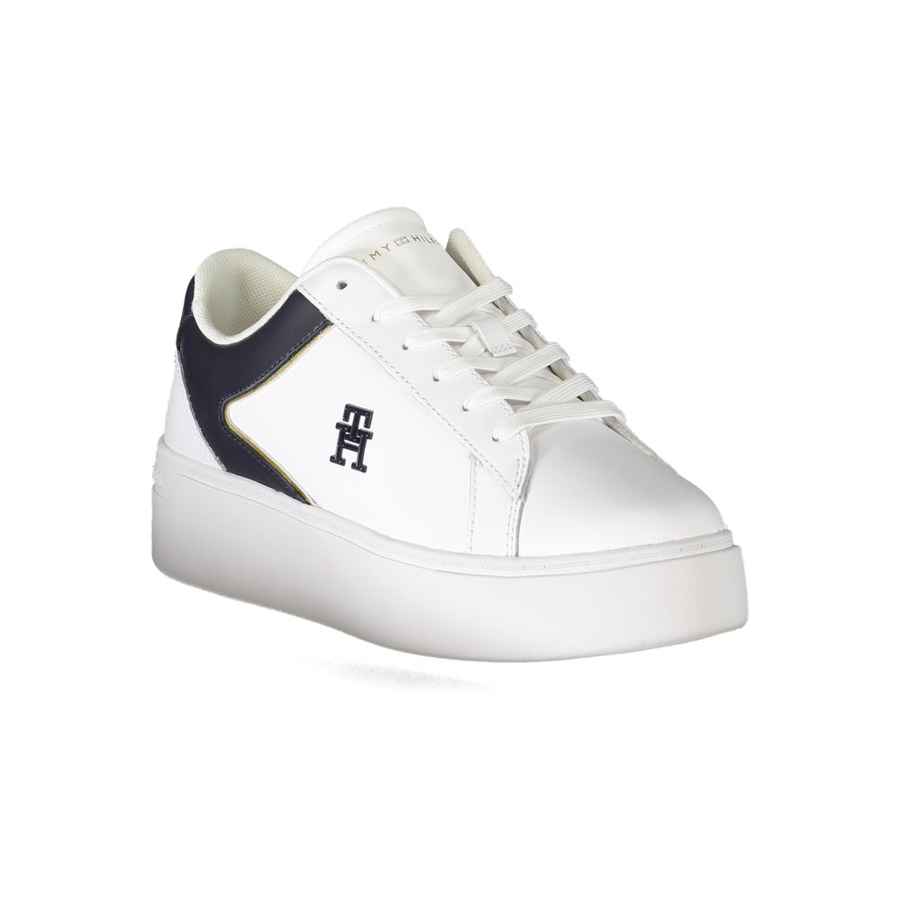 Tommy Hilfiger Bianco Polyurethane Women Sneaker - Luxe Marca