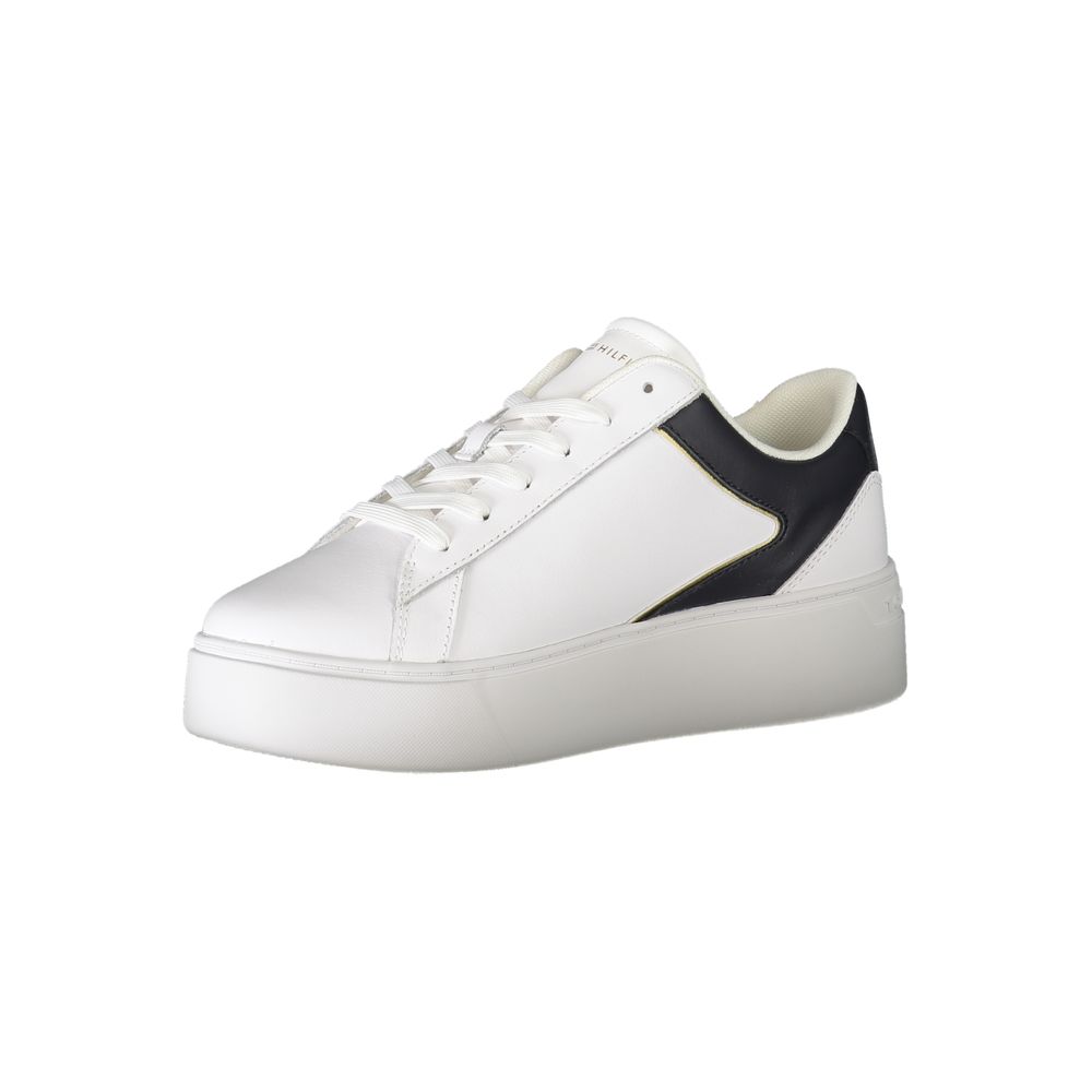 Tommy Hilfiger Bianco Polyurethane Women Sneaker - Luxe Marca