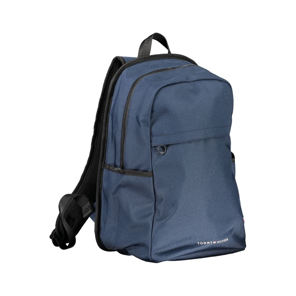 Tommy Hilfiger Blue Polyester Men Backpack - Luxe Marca