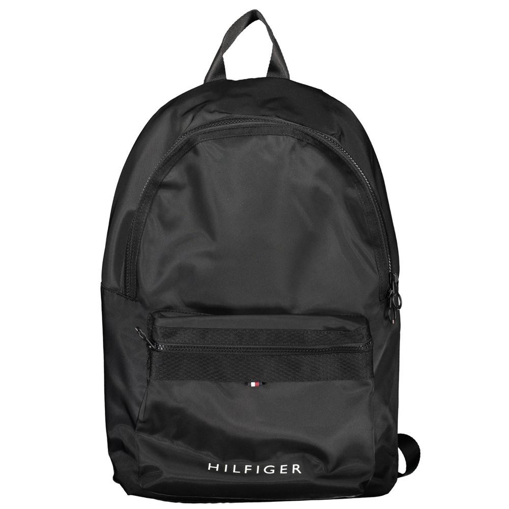 Tommy Hilfiger Black Polyester Men Backpack - Luxe Marca