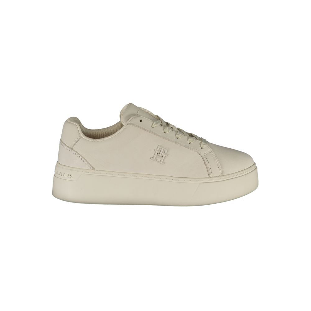 Tommy Hilfiger Bianco Leather Women Sneaker - Luxe Marca