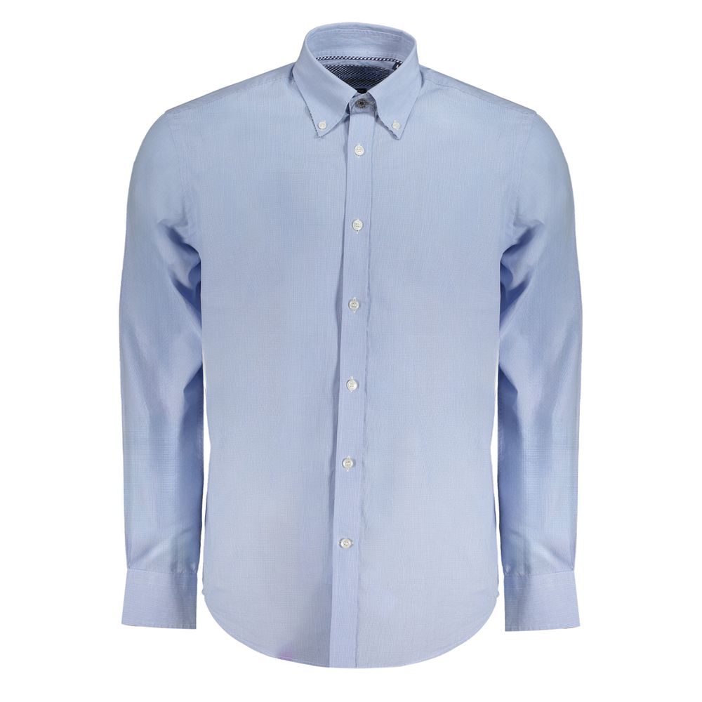 Harmont & Blaine Azzurro Organic Cotton Men's Shirt - Luxe Marca