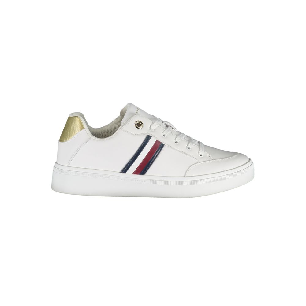 Tommy Hilfiger White Polyurethane Women Sneaker - Luxe Marca