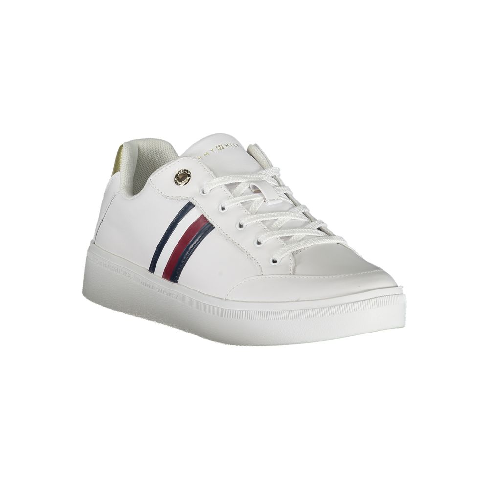 Tommy Hilfiger White Polyurethane Women Sneaker - Luxe Marca