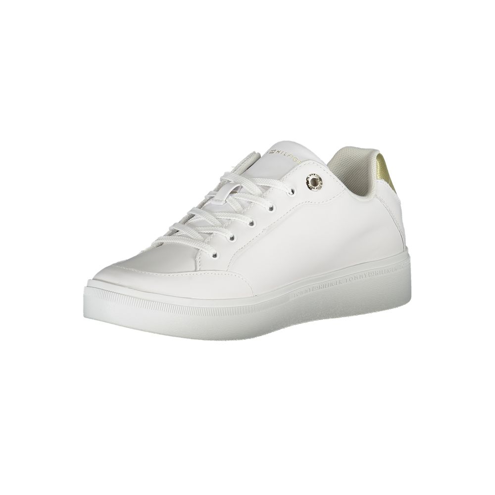 Tommy Hilfiger White Polyurethane Women Sneaker - Luxe Marca