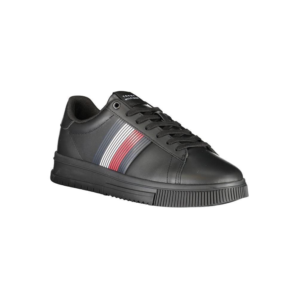 Tommy Hilfiger Black Polyurethane Men Sneaker - Luxe Marca
