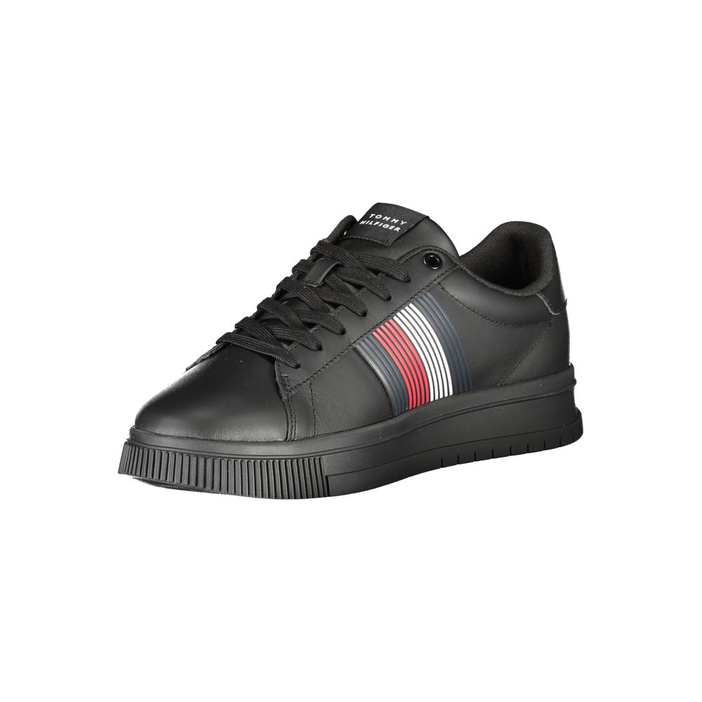 Tommy Hilfiger Black Polyurethane Men Sneaker - Luxe Marca