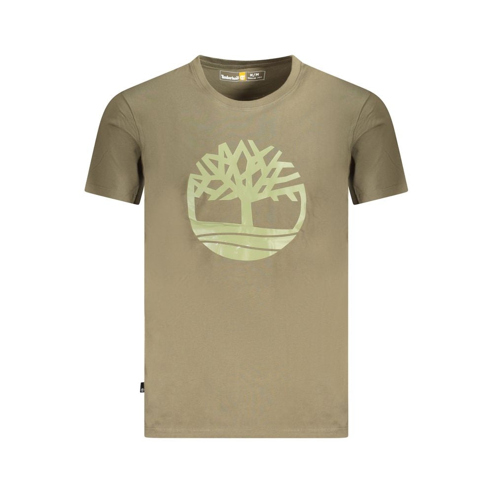 Timberland Verde Cotton Men T-Shirt - Luxe Marca