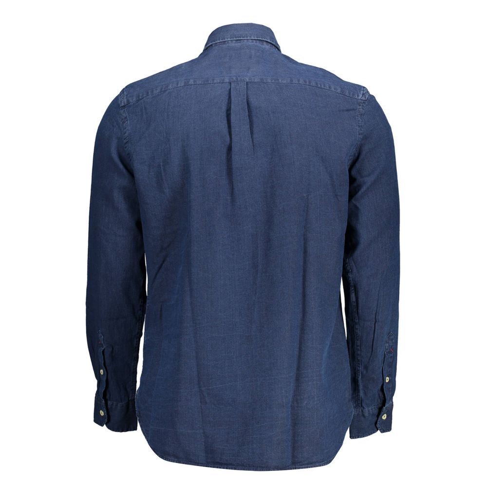 قميص رجالي قطني أزرق من US POLO ASSN
