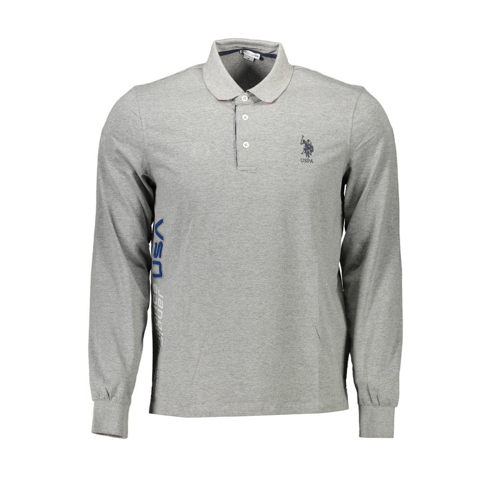 U.S. POLO ASSN. Grigio Cotton Men Polo Shirt - Luxe Marca