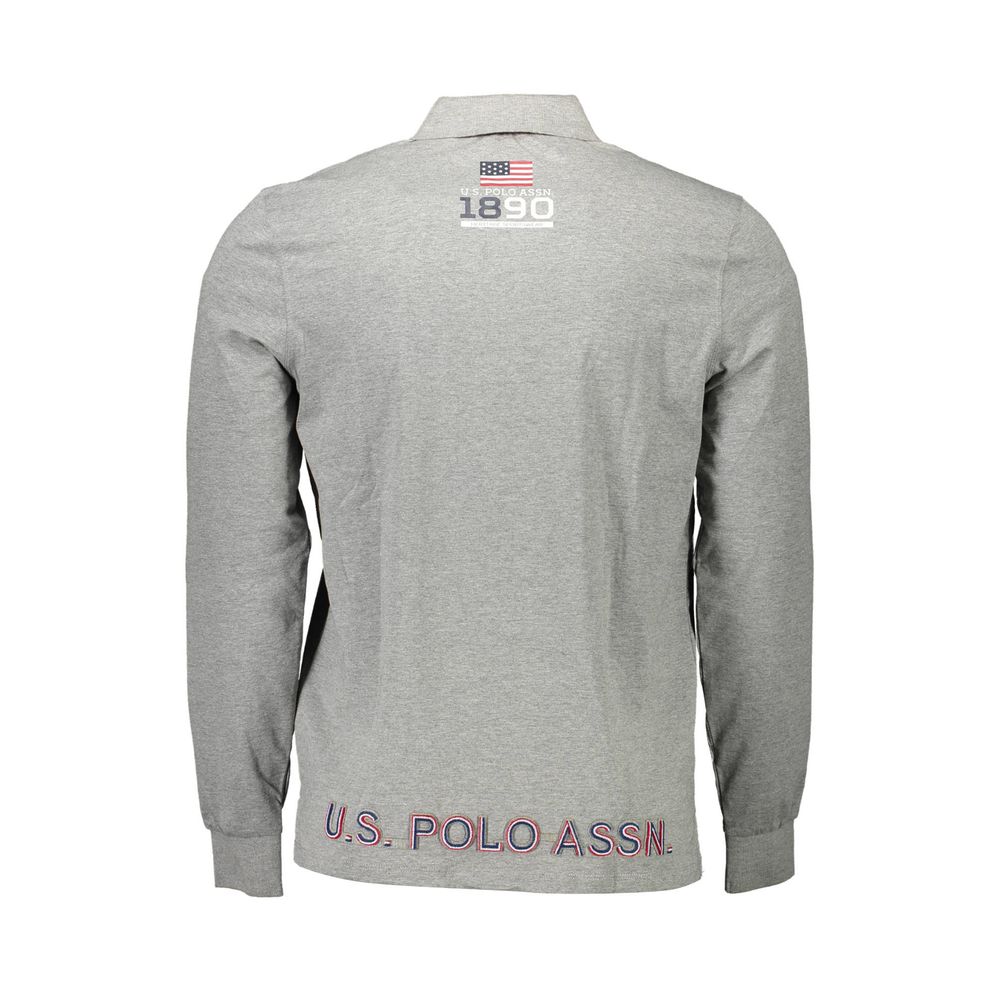 U.S. POLO ASSN. Grigio Cotton Men Polo Shirt - Luxe Marca