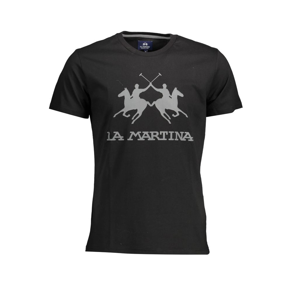 La Martina Black Cotton Men's T-Shirt