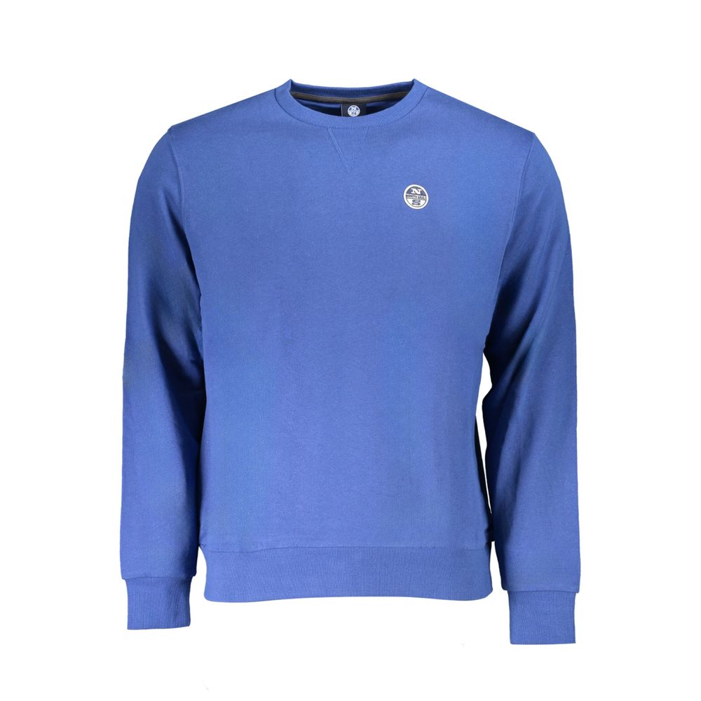 North Sails Blue Cotton Men Sweatshirt