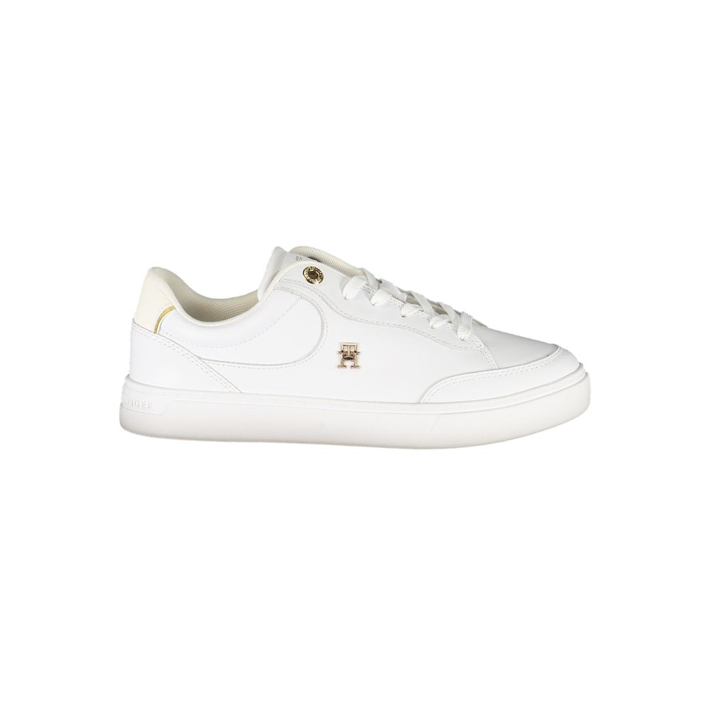 Tommy Hilfiger Ivory Polyurethane Women Sneaker