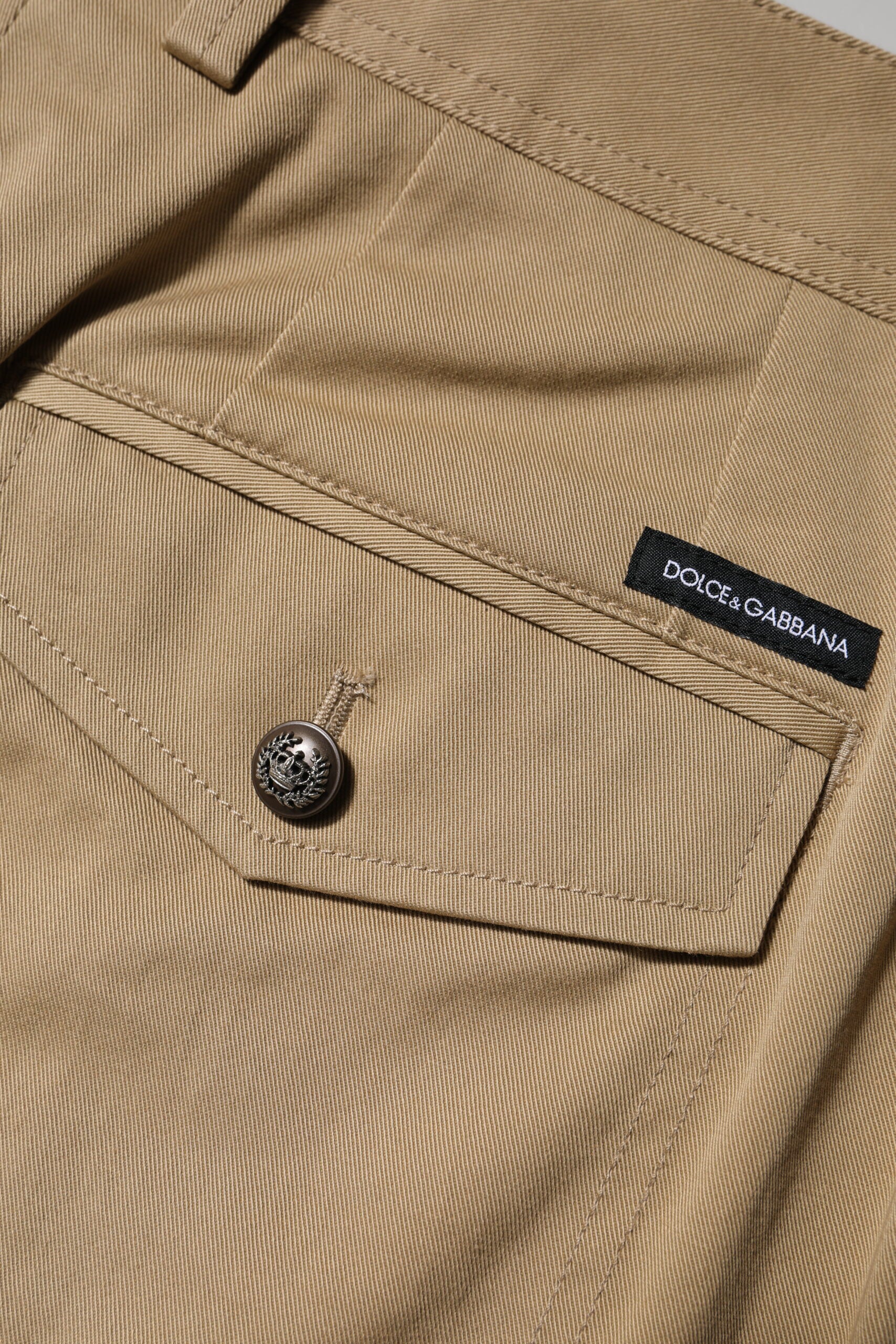 Dolce & Gabbana Brown Cotton Cargo Tapered Pants