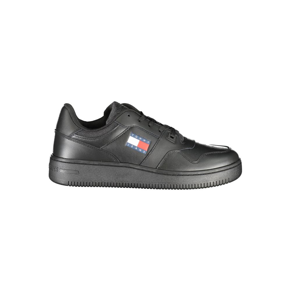 Tommy Hilfiger Black Leather Men's Sneaker - Luxe Marca