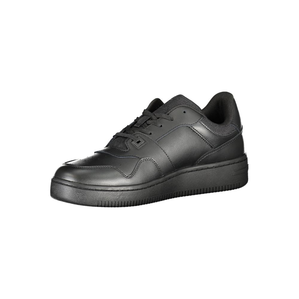 Tommy Hilfiger Black Leather Men's Sneaker - Luxe Marca