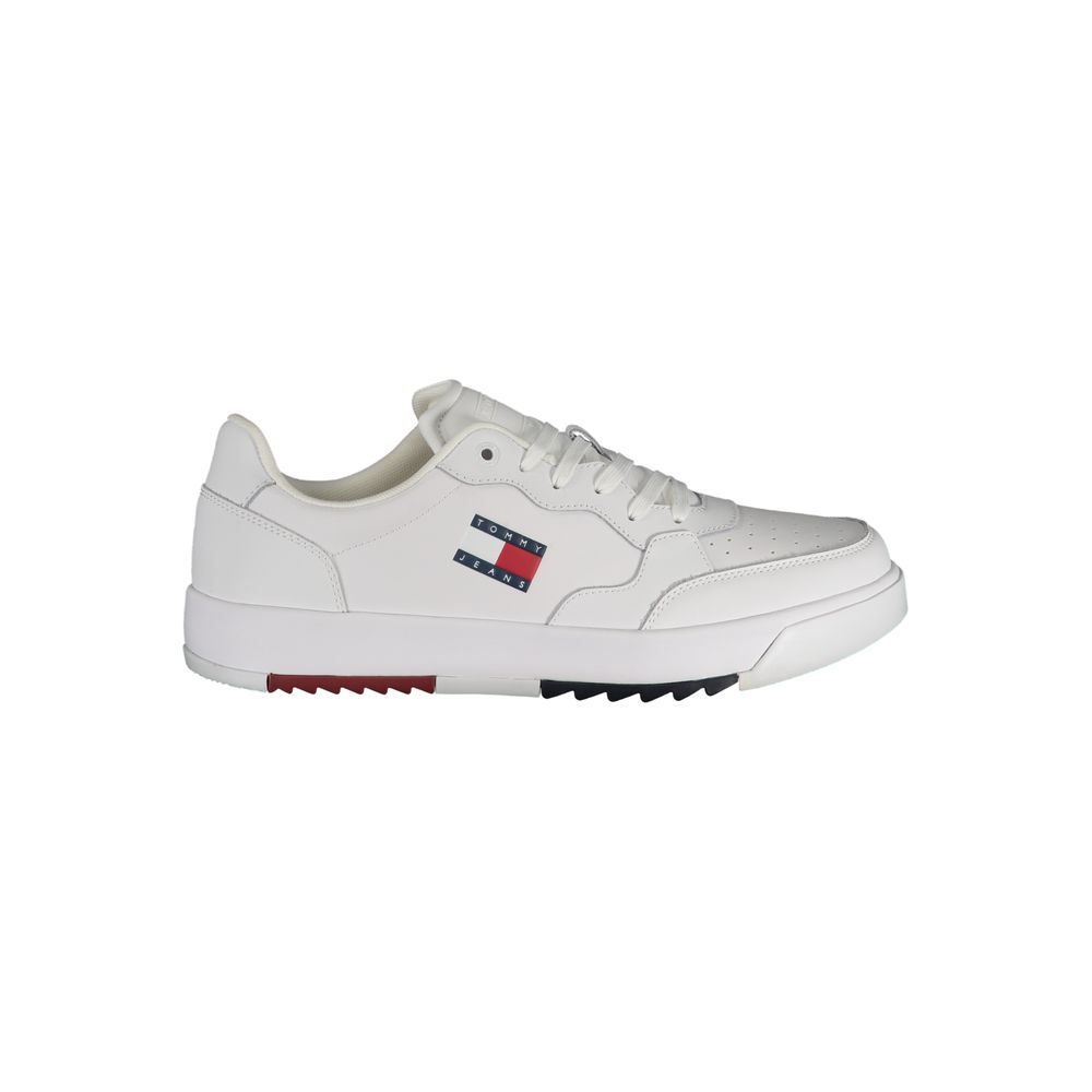 Tommy Hilfiger White Polyurethane Men's Sneaker - Luxe Marca