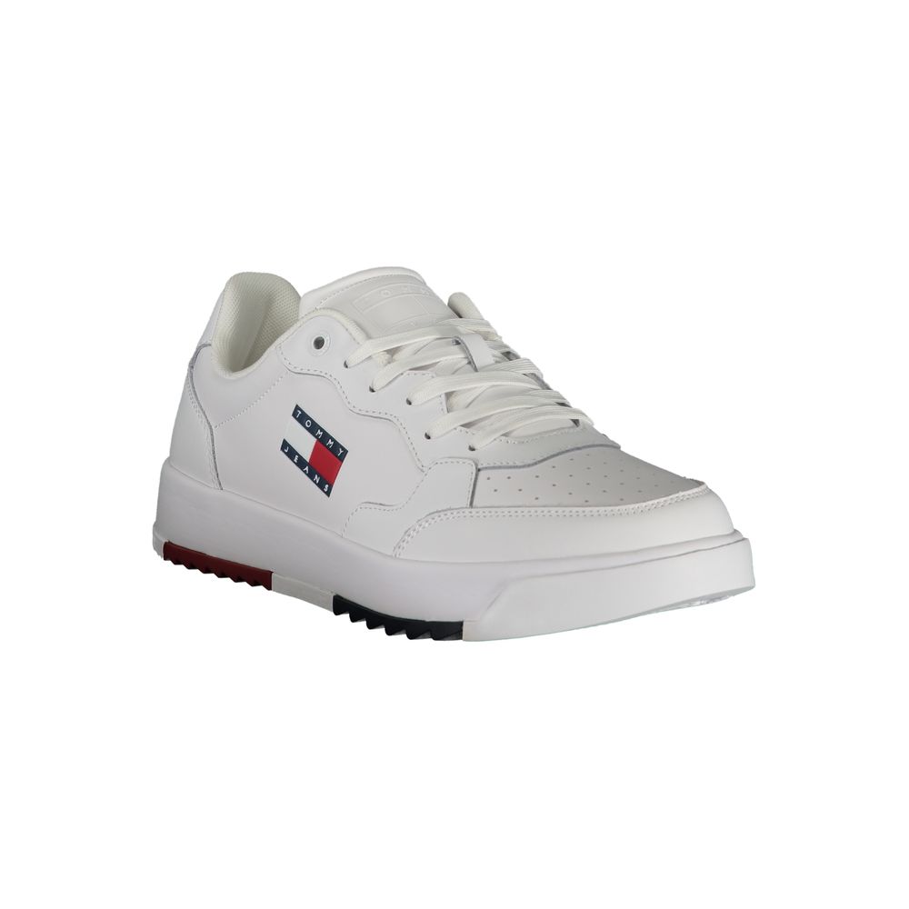 Tommy Hilfiger White Polyurethane Men's Sneaker - Luxe Marca